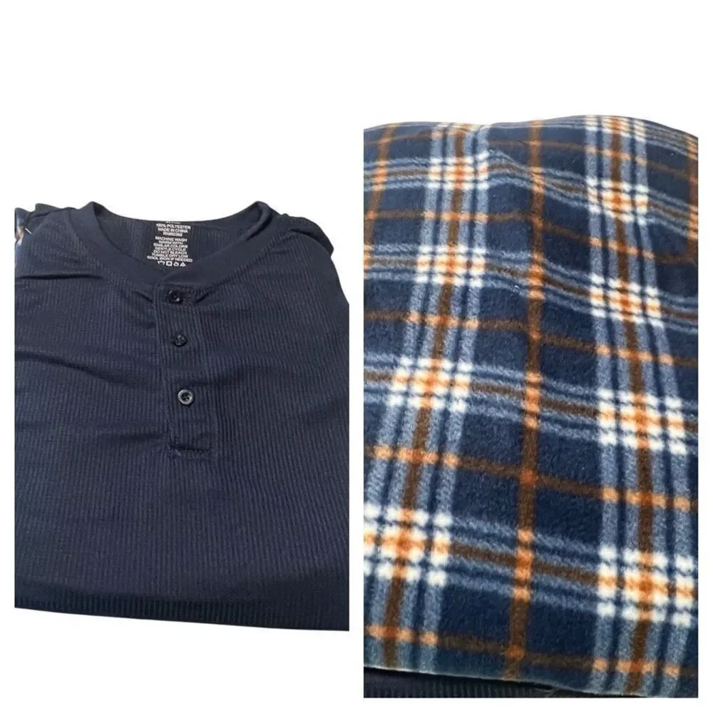 Nevada Men’s PJ Set Sz XXL Navy/Orange NWOT